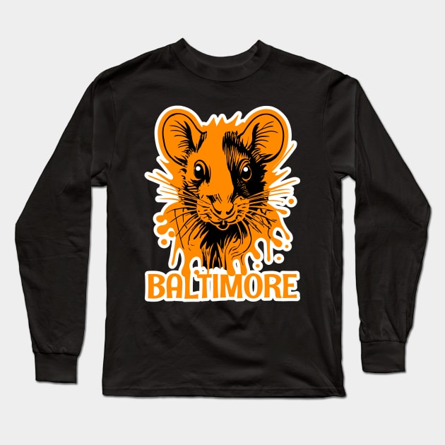 Baltimore Maryland Long Sleeve T-Shirt by Tezatoons